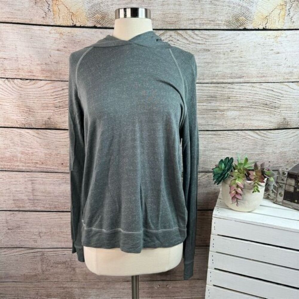 Sundry Women's Green Hooded‎ Pullover Size 2 Medium Lightweight Casual Top
